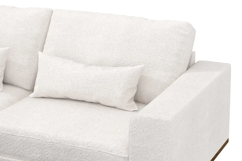 Copenhagen 4-personers Venstrevendt L-formet Chaiselongsofa i Bouclé - Hvid - Møbler - Sofaer - Sofa med chaiselong