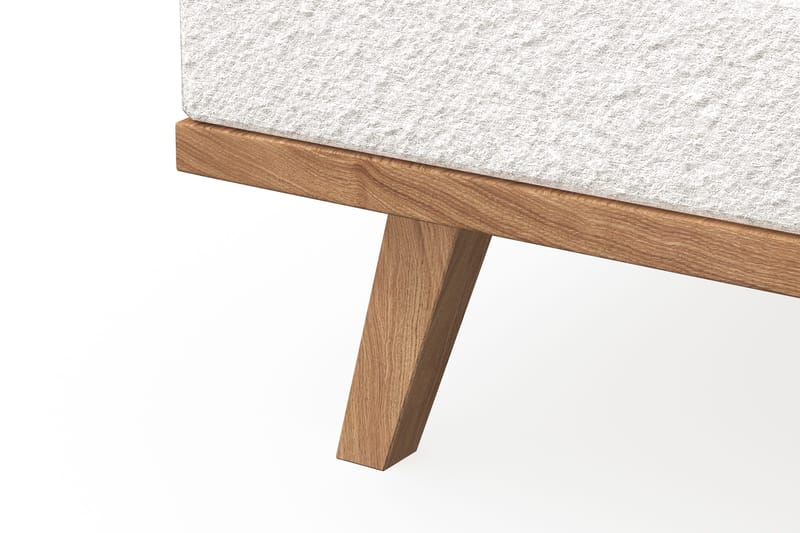 Copenhagen 4-personers Venstrevendt L-formet Divansofa i Bouclé - Hvid - Møbler - Sofaer - Sofa med chaiselong