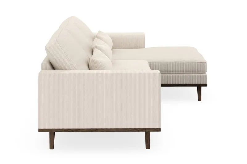 Copenhagen 4-personers Højrevendt L-formet Divansofa i Manchester - Beige - Møbler - Sofaer - Sofa med chaiselong