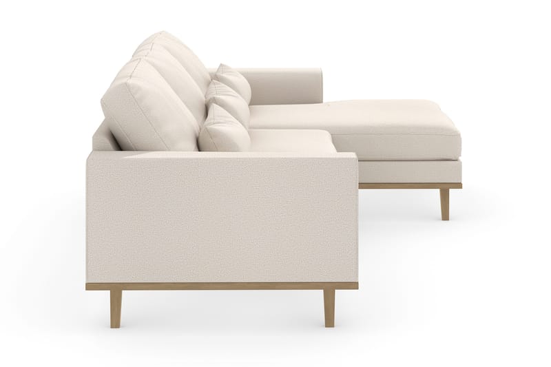 Copenhagen 4-personers Højrevendt L-formet Divansofa i Stof - Beige - Møbler - Sofaer - Sofa med chaiselong