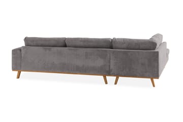 Copenhagen 4-personers Venstrevendt L-formet Chaiselongsofa i Manchester - Mørkegrå - Møbler - Sofaer - Sofa med chaiselong