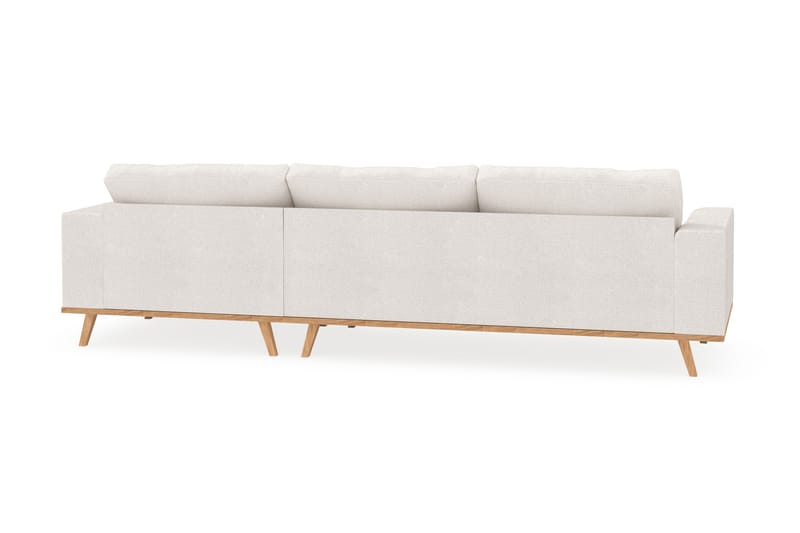 Copenhagen 4-personers Højrevendt L-formet Divansofa i Bouclé - Hvid - Møbler - Sofaer - Sofa med chaiselong