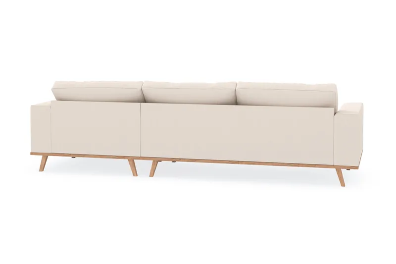 Copenhagen 4-personers Højrevendt L-formet Divansofa i Manchester - Beige - Møbler - Sofaer - Sofa med chaiselong