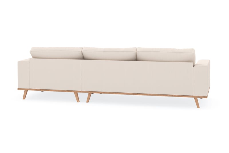 Copenhagen 4-personers Højrevendt L-formet Divansofa i Manchester - Beige - Møbler - Sofaer - Sofa med chaiselong