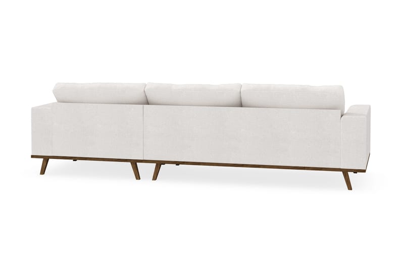 Copenhagen 4-personers Højrevendt L-formet Divansofa i Bouclé - Hvid - Møbler - Sofaer - Sofa med chaiselong