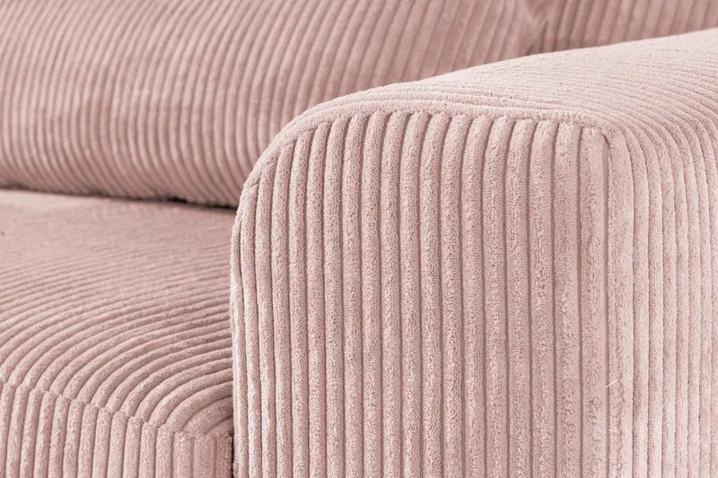 Copenhagen 4-personers Venstrevendt L-formet Divansofa i Manchester - Rosa - Møbler - Sofaer - Sofa med chaiselong