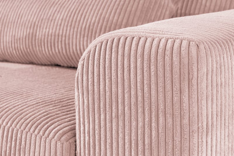 Copenhagen 4-personers Venstrevendt L-formet Divansofa i Manchester - Rosa - Møbler - Sofaer - Sofa med chaiselong