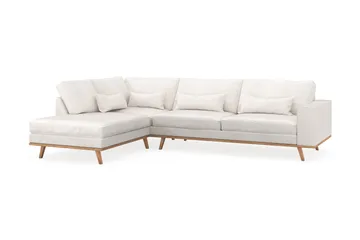 Copenhagen 4-personers Venstrevendt L-formet Chaiselongsofa i Bouclé - Hvid - Møbler - Sofaer - Sofa med chaiselong
