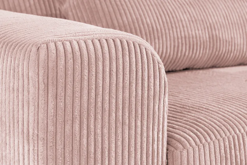 Copenhagen 4-personers Højrevendt L-formet Divansofa i Manchester - Rosa - Møbler - Sofaer - Sofa med chaiselong