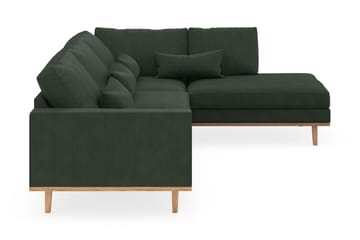 Copenhagen 4-personers Højrevendt L-formet Chaiselongsofa i Manchester - Mørkegrøn - Møbler - Sofaer - Sofa med chaiselong