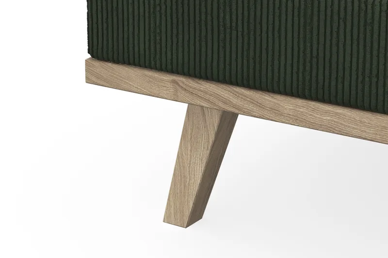 Copenhagen 4-personers Venstrevendt L-formet Chaiselongsofa i Manchester - Mørkegrøn - Møbler - Sofaer - Sofa med chaiselong