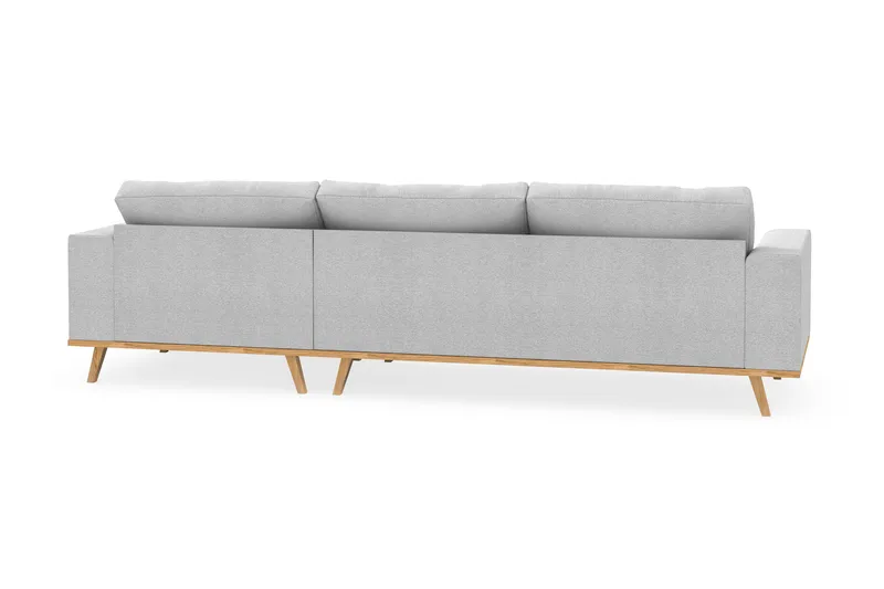 Copenhagen 4-personers Højrevendt L-formet Divansofa i Stof - Lysegrå - Møbler - Sofaer - Sofa med chaiselong