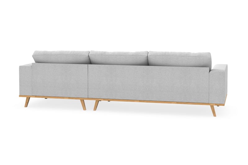 Copenhagen 4-personers Højrevendt L-formet Divansofa i Stof - Lysegrå - Møbler - Sofaer - Sofa med chaiselong