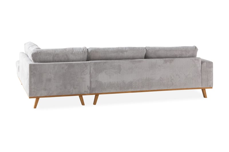 Copenhagen 4-personers Højrevendt L-formet Chaiselongsofa i Manchester - Lysegrå - Møbler - Sofaer - Sofa med chaiselong