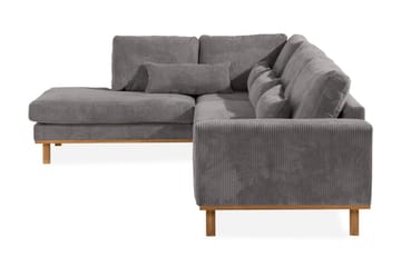Copenhagen 4-personers Venstrevendt L-formet Chaiselongsofa i Manchester - Mørkegrå - Møbler - Sofaer - Sofa med chaiselong