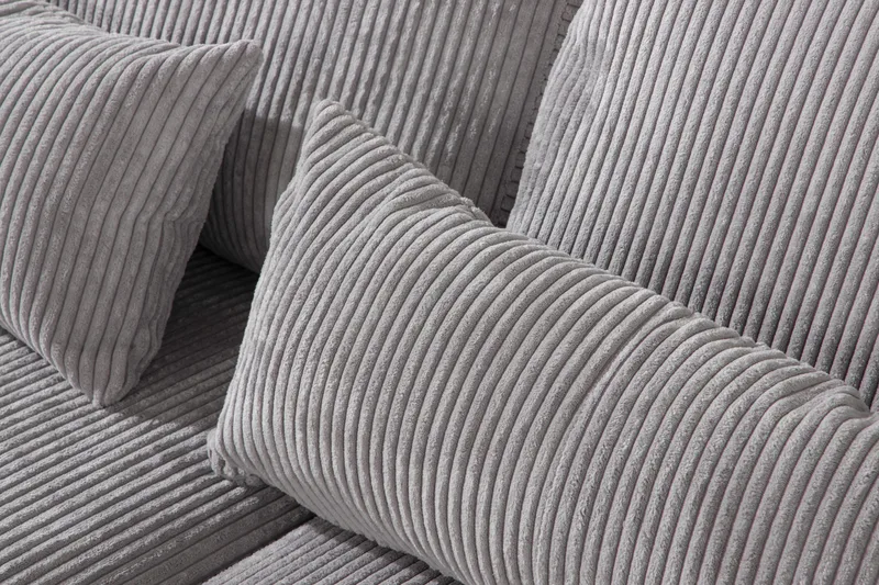 Copenhagen 4-personers Højrevendt L-formet Chaiselongsofa i Manchester - Lysegrå - Møbler - Sofaer - Sofa med chaiselong