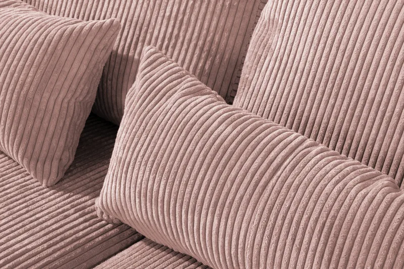 Copenhagen 4-personers Højrevendt L-formet Divansofa i Manchester - Rosa - Møbler - Sofaer - Sofa med chaiselong