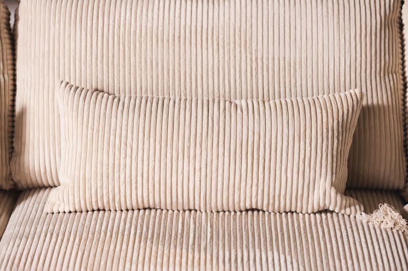 Copenhagen 4-personers Højrevendt L-formet Divansofa i Manchester - Beige - Møbler - Sofaer - Sofa med chaiselong