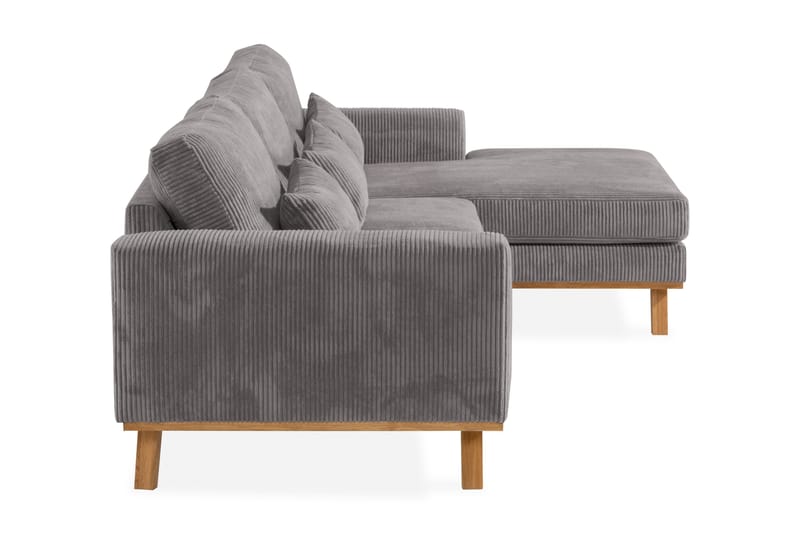 Copenhagen 4-personers Højrevendt L-formet Divansofa i Manchester - Mørkegrå - Møbler - Sofaer - Sofa med chaiselong