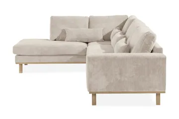 Copenhagen 4-personers Venstrevendt L-formet Chaiselongsofa i Manchester - Beige - Møbler - Sofaer - Sofa med chaiselong