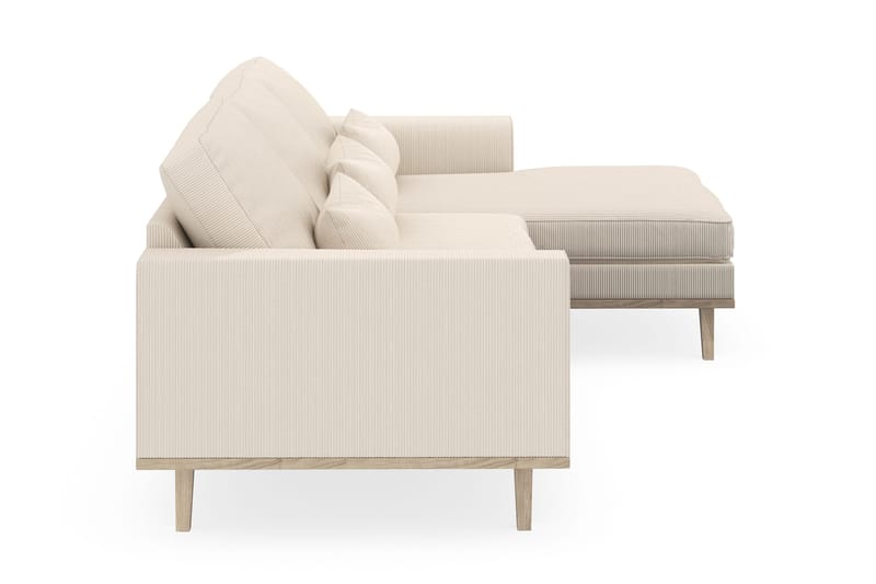 Copenhagen 4-personers Højrevendt L-formet Divansofa i Manchester - Beige - Møbler - Sofaer - Sofa med chaiselong