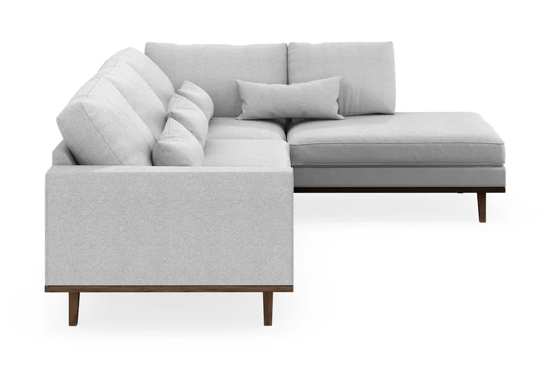 Copenhagen 4-personers Højrevendt L-formet Chaiselongsofa i Stof - Lysegrå - Møbler - Sofaer - Sofa med chaiselong
