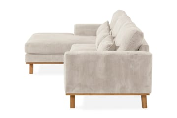 Copenhagen 4-personers Venstrevendt L-formet Divansofa i Manchester - Beige - Møbler - Sofaer - Sofa med chaiselong