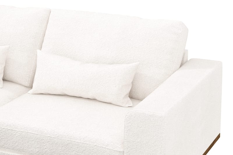 Copenhagen 4-personers Venstrevendt L-formet Divansofa i Bouclé - Hvid - Møbler - Sofaer - Sofa med chaiselong