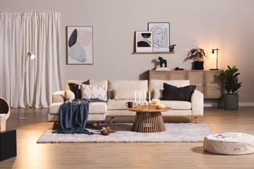Copenhagen 4-personers Venstrevendt L-formet Divansofa i Manchester - Beige - Møbler - Sofaer - Sofa med chaiselong