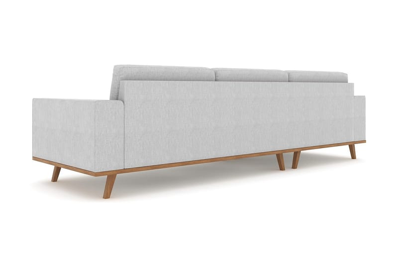 Copenhagen 4-personers Venstrevendt L-formet Divansofa i Stof - Grå - Møbler - Sofaer - Sofa med chaiselong