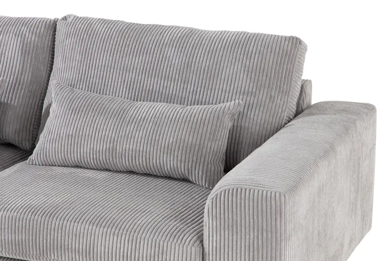 Copenhagen 4-personers Venstrevendt L-formet Divansofa i Manchester - Lysegrå - Møbler - Sofaer - Sofa med chaiselong