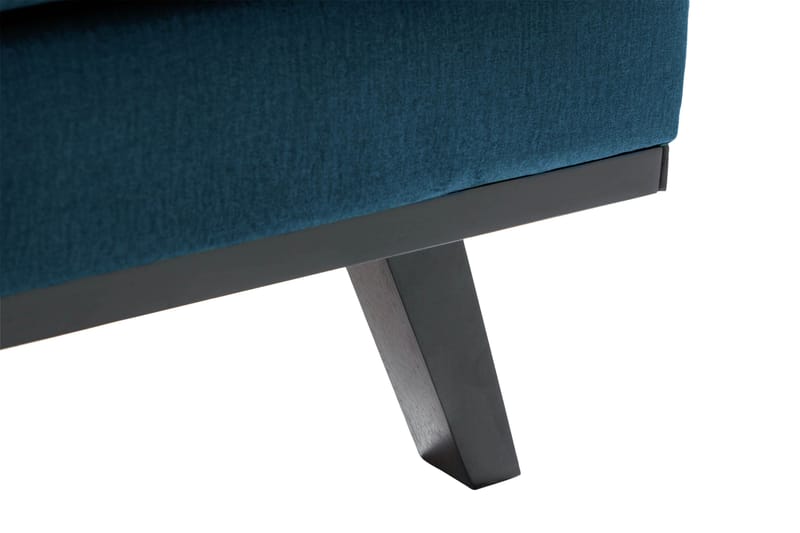 Copenhagen 4-personers Højrevendt L-formet Chaiselongsofa i Fløjl - Blå - Møbler - Sofaer - Sofa med chaiselong