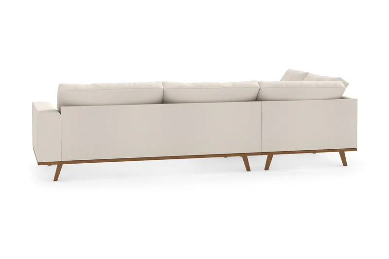 Copenhagen 4-personers Venstrevendt L-formet Divansofa i Stof - Beige - Møbler - Sofaer - Sofa med chaiselong