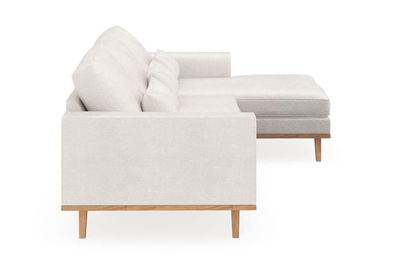 Copenhagen 4-personers Højrevendt L-formet Divansofa i Bouclé - Hvid - Møbler - Sofaer - Sofa med chaiselong