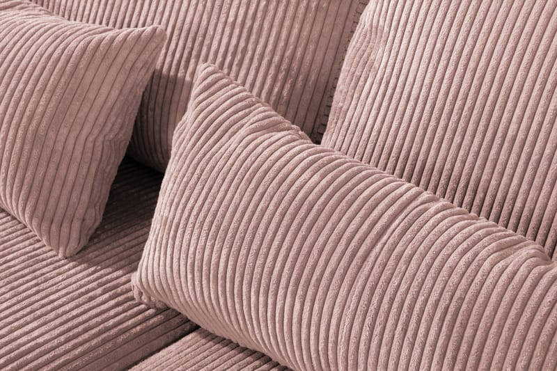 Copenhagen 4-personers Højrevendt L-formet Divansofa i Manchester - Rosa - Møbler - Sofaer - Sofa med chaiselong