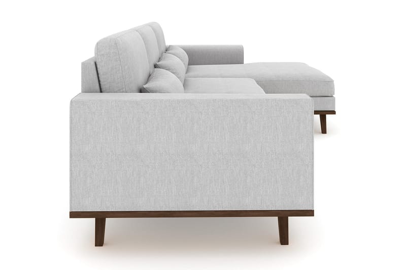 Copenhagen 4-personers Højrevendt L-formet Divansofa i Stof - Grå - Møbler - Sofaer - Sofa med chaiselong