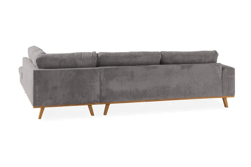 Copenhagen 4-personers Højrevendt L-formet Chaiselongsofa i Manchester - Mørkegrå - Møbler - Sofaer - Sofa med chaiselong