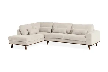 Copenhagen 4-personers Venstrevendt L-formet Chaiselongsofa i Manchester - Beige - Møbler - Sofaer - Sofa med chaiselong