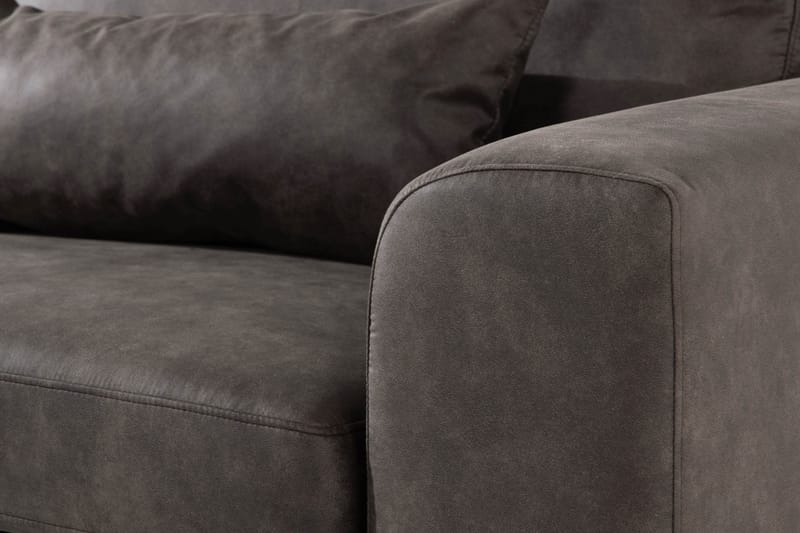 Copenhagen 4-personers Venstrevendt L-formet Chaiselongsofa i Kunstlæder - Mørkegrå - Møbler - Sofaer - Sofa med chaiselong
