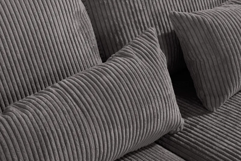 Copenhagen 4-personers Højrevendt L-formet Chaiselongsofa i Manchester - Mørkegrå - Møbler - Sofaer - Sofa med chaiselong