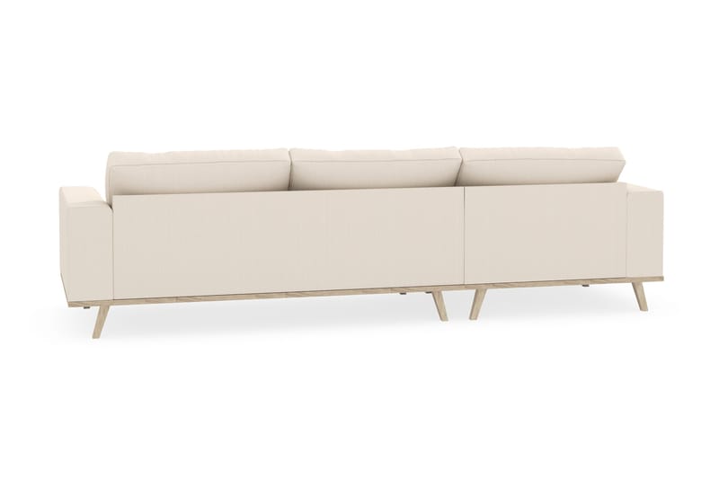 Copenhagen 4-personers Venstrevendt L-formet Divansofa i Manchester - Beige - Møbler - Sofaer - Sofa med chaiselong