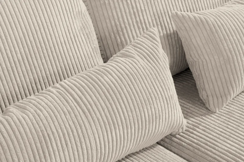 Copenhagen 4-personers Venstrevendt L-formet Chaiselongsofa i Manchester - Beige - Møbler - Sofaer - Sofa med chaiselong