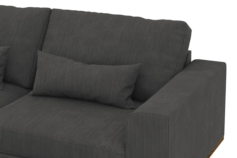 Copenhagen 4-personers Venstrevendt L-formet Chaiselongsofa i Manchester - Mørkegrå - Møbler - Sofaer - Sofa med chaiselong