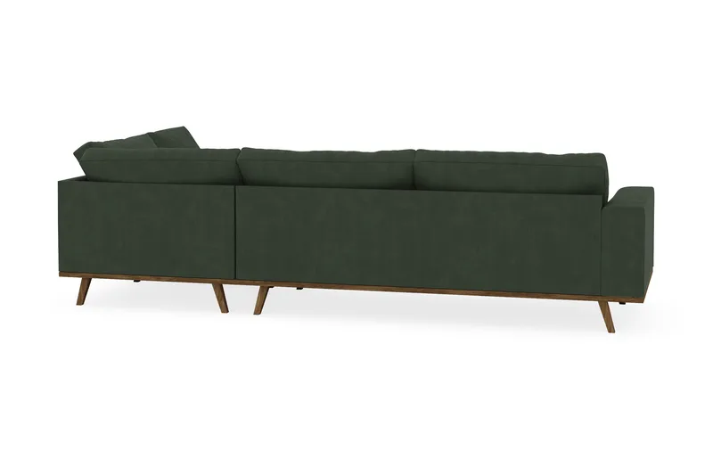 Copenhagen 4-personers Højrevendt L-formet Chaiselongsofa i Manchester - Mørkegrøn - Møbler - Sofaer - Sofa med chaiselong