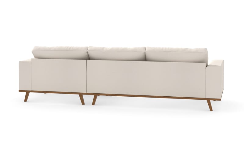 Copenhagen 4-personers Højrevendt L-formet Divansofa i Stof - Beige - Møbler - Sofaer - Sofa med chaiselong