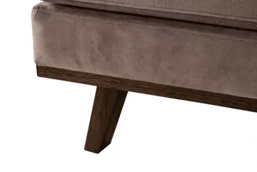 Copenhagen 4-personers venstrevendt L-formet chaiselongsofa i velour - Brun - Møbler - Sofaer - Sofa med chaiselong