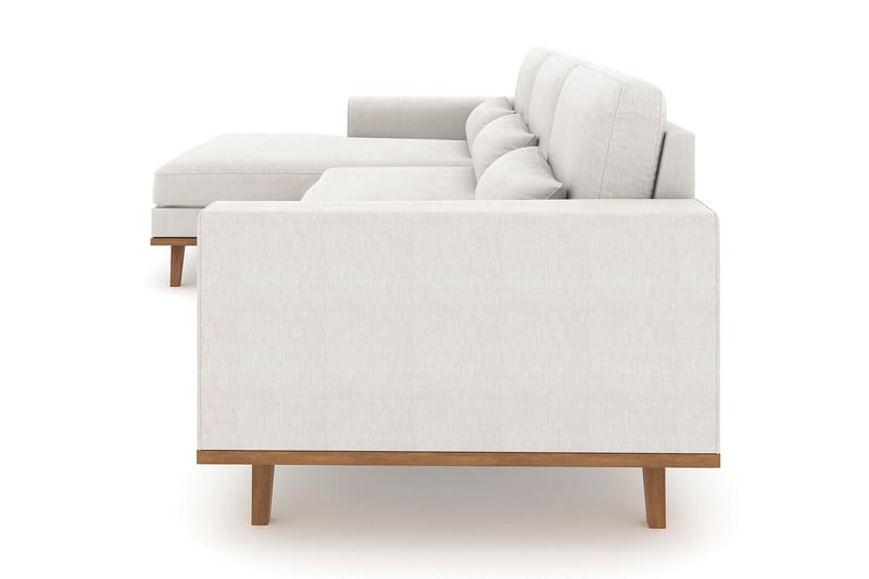 Copenhagen 4-personers Venstrevendt L-formet Divansofa i Stof - Lysegrå - Møbler - Sofaer - Sofa med chaiselong