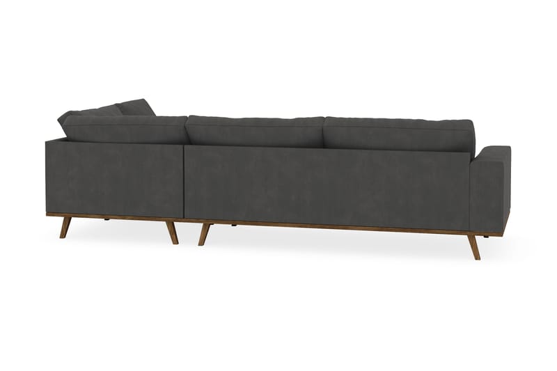 Copenhagen 4-personers Højrevendt L-formet Chaiselongsofa i Manchester - Mørkegrå - Møbler - Sofaer - Sofa med chaiselong