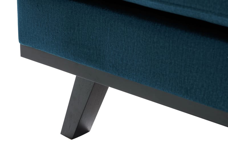 Copenhagen 4-personers Venstrevendt L-formet Divansofa i Fløjl - Blå - Møbler - Sofaer - Sofa med chaiselong