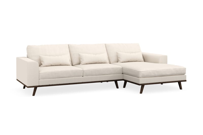 Copenhagen 4-personers Højrevendt L-formet Divansofa i Manchester - Beige - Møbler - Sofaer - Sofa med chaiselong